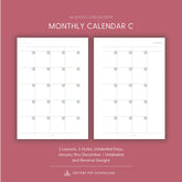 JOYFUL Monthly Calendar C