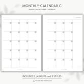 JOYFUL MONTHLY CALENDAR C