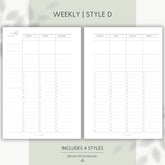 JOYFUL WEEKLY | Style D | Vertical Hourly