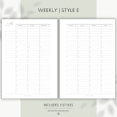 JOYFUL WEEKLY | Style E | Vertical 1/2 Hour