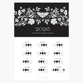 2026 Lunar Calendar | Black and White Moth | TOP