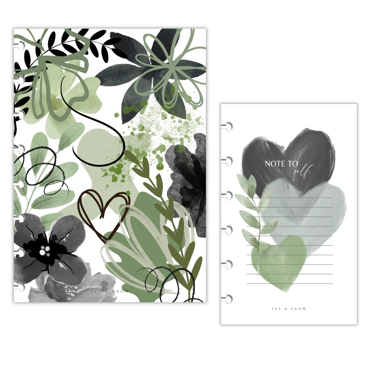 Dashboard | Floral Medley | Green & Black