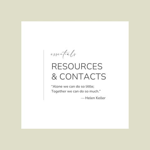 ESSENTIALS Resources and Contacts