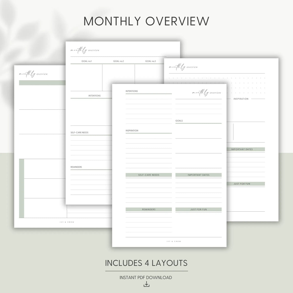 JOYFUL MONTHLY OVERVIEW