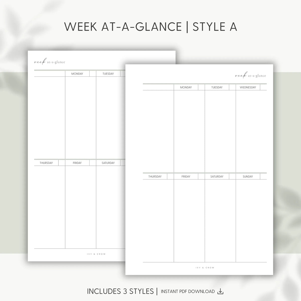 JOYFUL WEEK AT-A-GLANCE | Style A