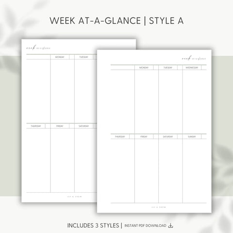 JOYFUL WEEK AT-A-GLANCE | Style A