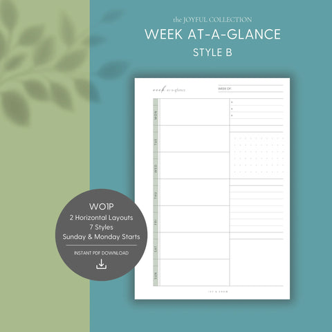 JOYFUL Week At-A-Glance | Style B