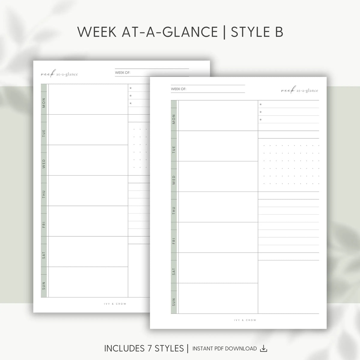JOYFUL WEEK AT-A-GLANCE | Style B