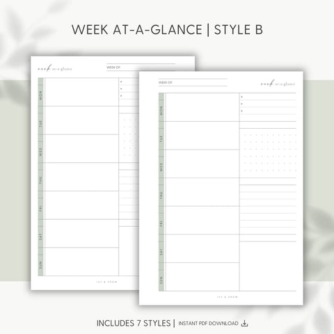 JOYFUL WEEK AT-A-GLANCE | Style B