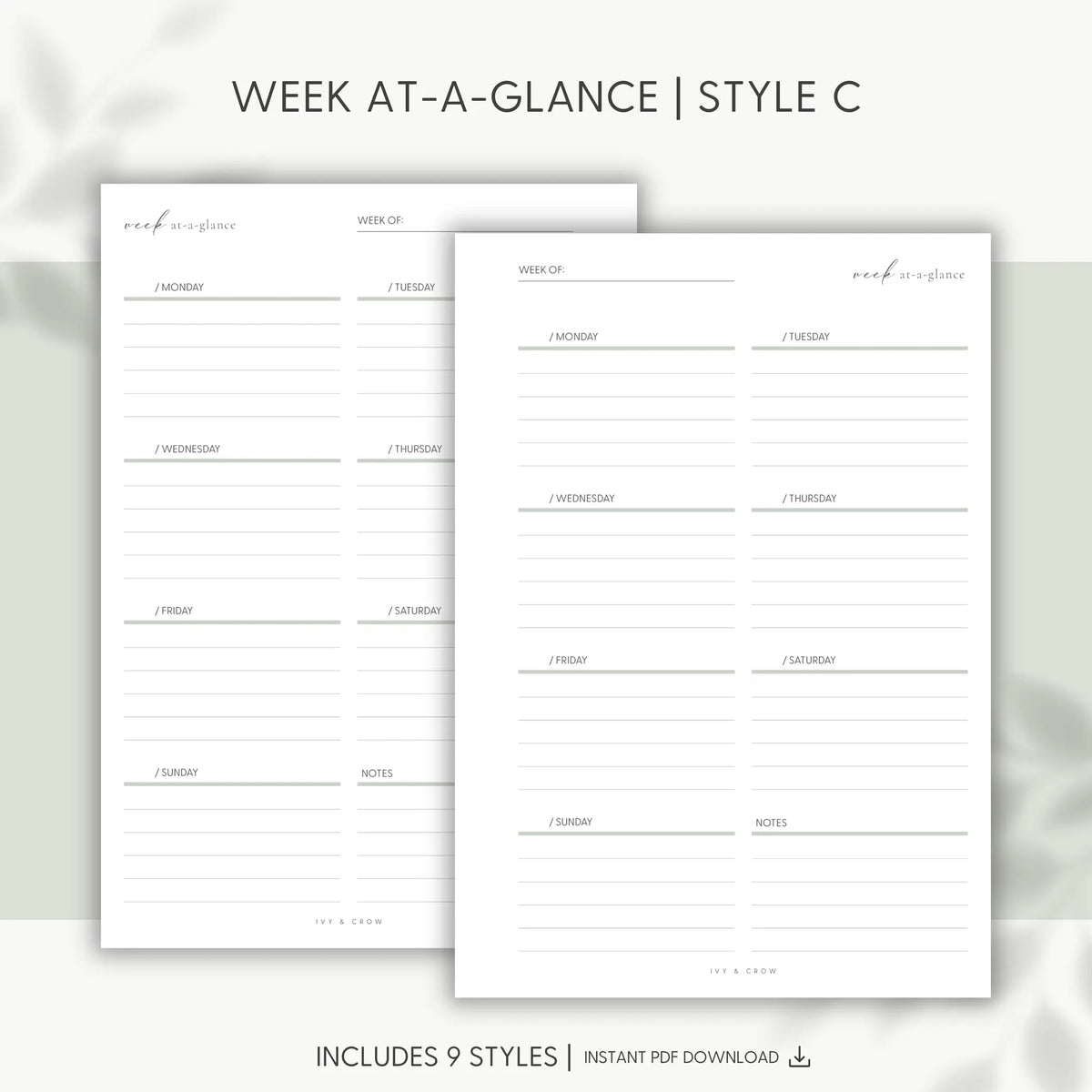 JOYFUL WEEK AT-A-GLANCE | Style C