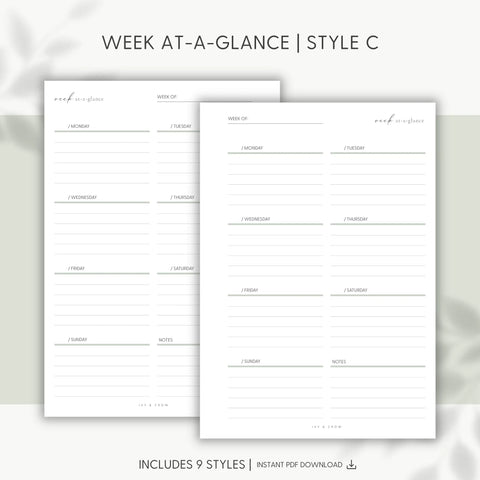 JOYFUL WEEK AT-A-GLANCE | Style C