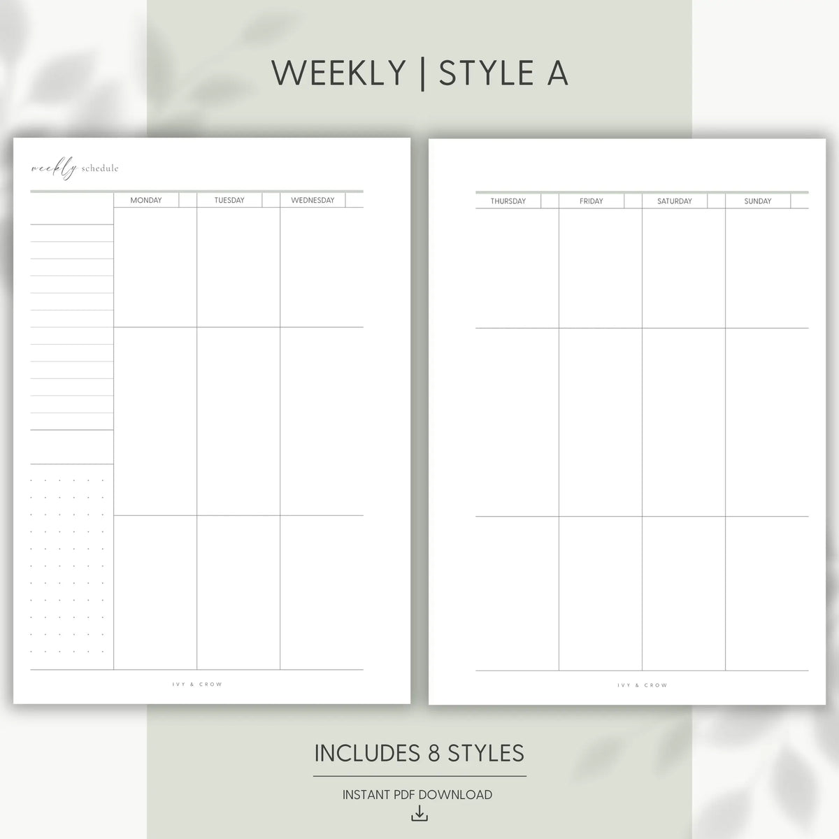 JOYFUL WEEKLY | Style A | Vertical