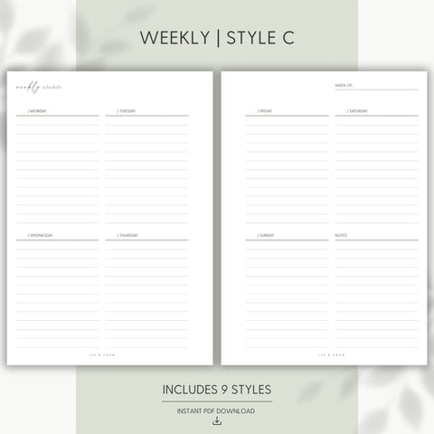 JOYFUL WEEKLY | Style C | Squared