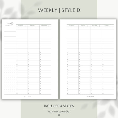 JOYFUL WEEKLY | Style D | Vertical Hourly