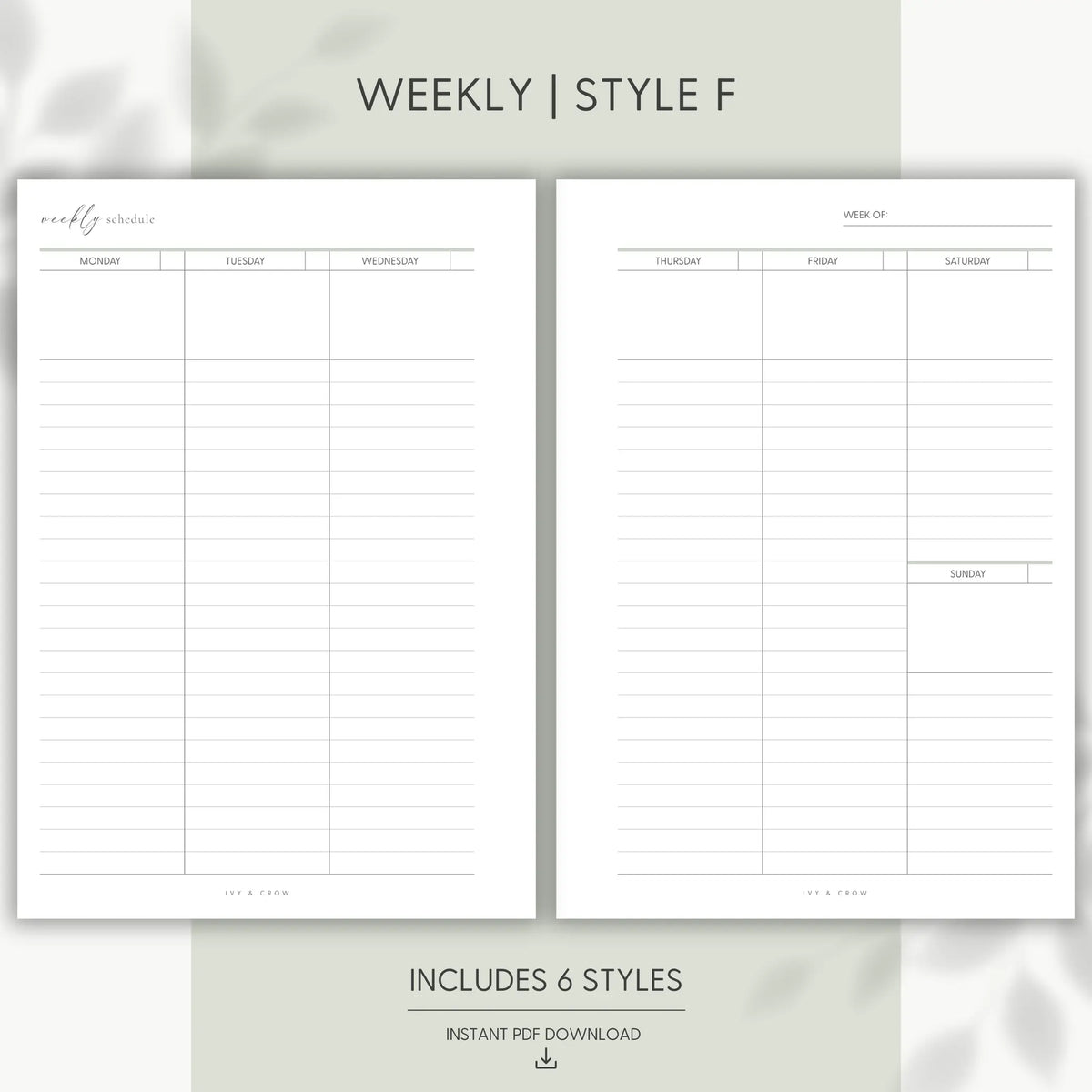 JOYFUL WEEKLY | Style F | Vertical