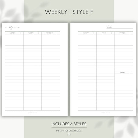 JOYFUL WEEKLY | Style F | Vertical