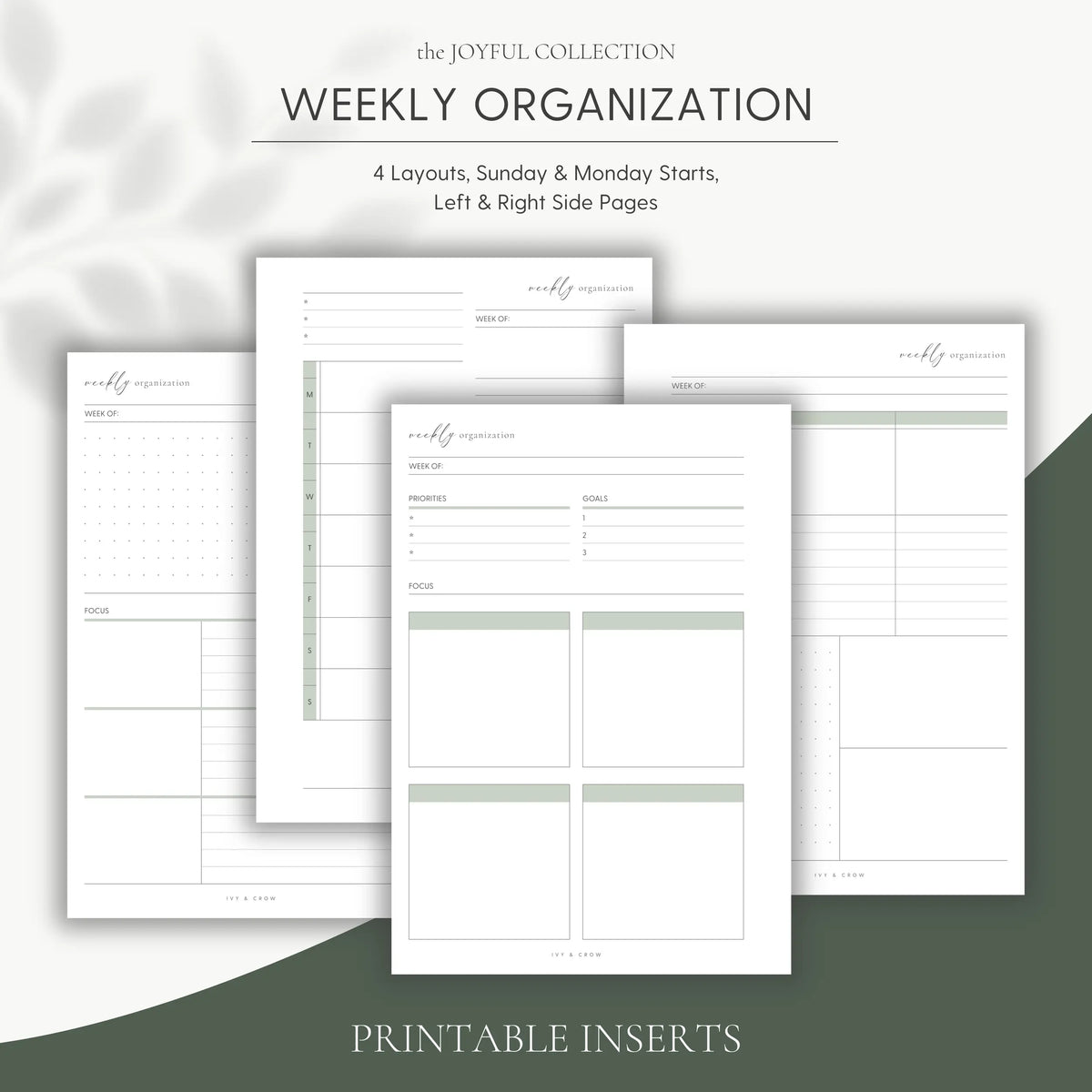 JOYFUL Weekly Organization