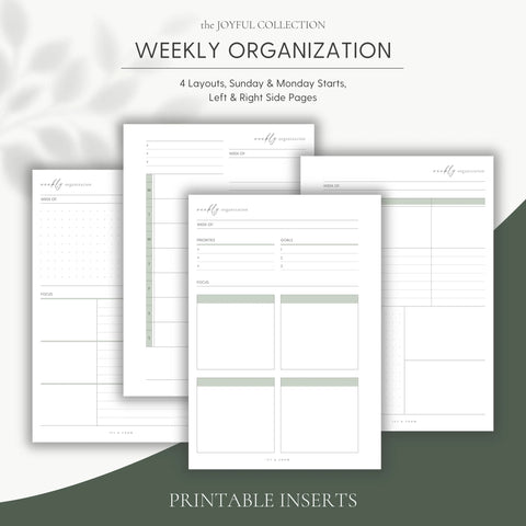 JOYFUL Weekly Organization