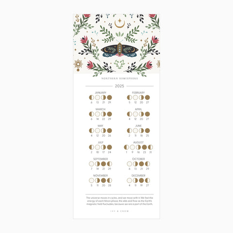 2025 Lunar Calendar | Moth | GOLD