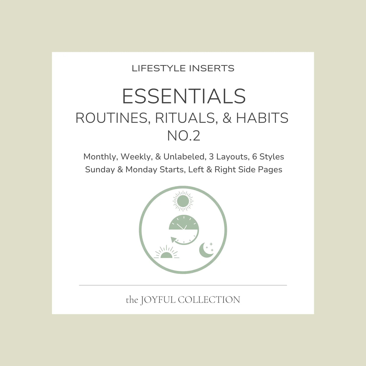 JOYFUL Essentials Routines, Rituals, and Habits No.2