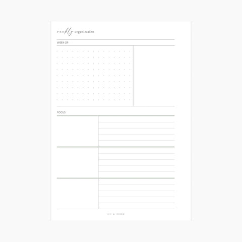 JOYFUL Weekly Organization