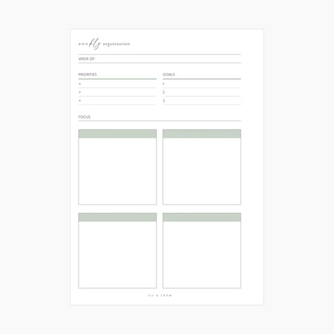 JOYFUL Weekly Organization