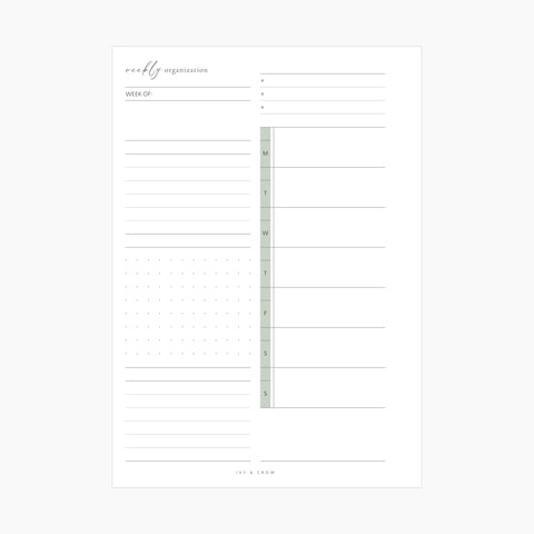 JOYFUL Weekly Organization