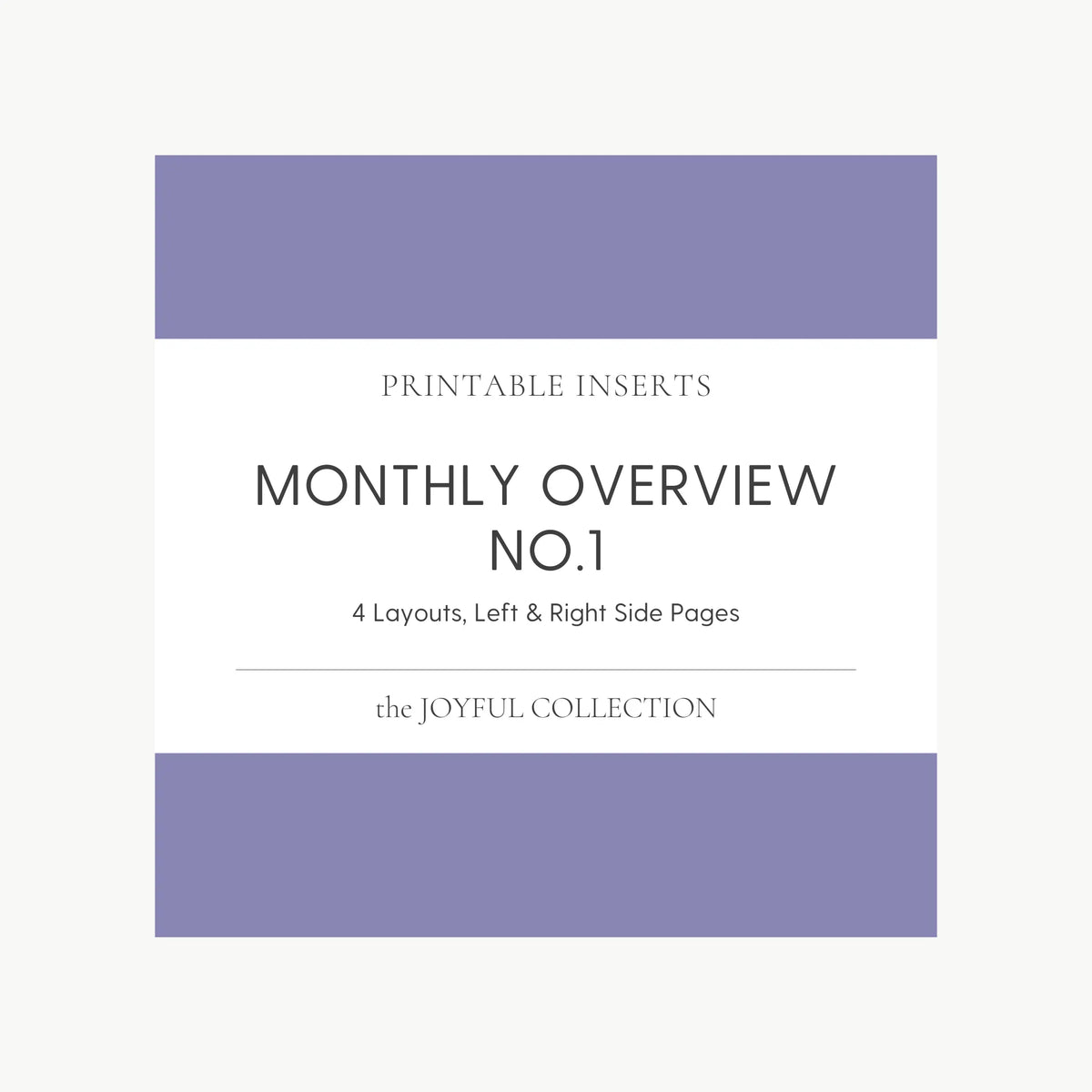 JOYFUL Monthly Overview No.1