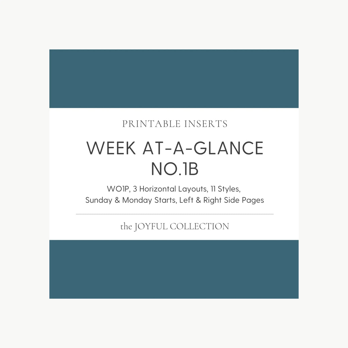 JOYFUL Week At-A-Glance No.1B | Horizontal