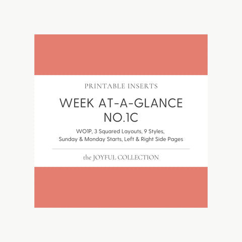 JOYFUL Week At-A-Glance No.1C | Squared