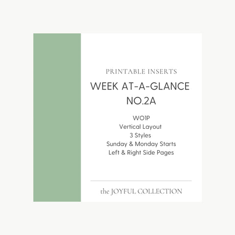 JOYFUL Week At-A-Glance No.2A | Vertical