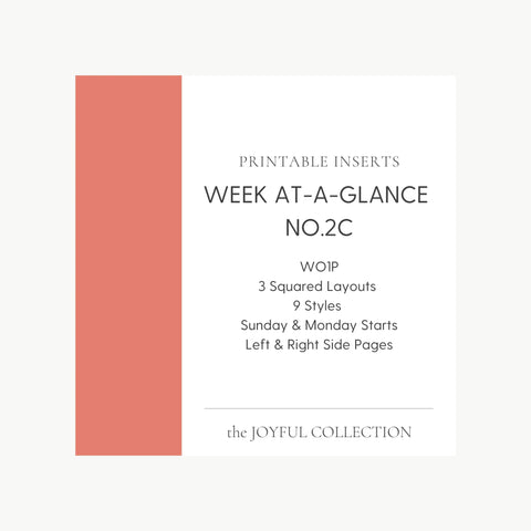 JOYFUL Week At-A-Glance No.2C | Squared