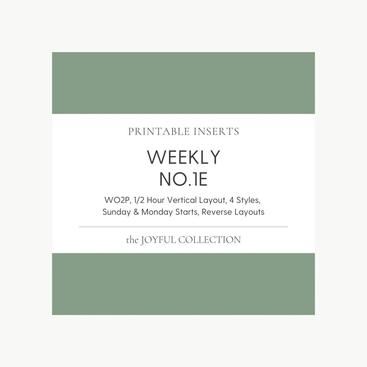 JOYFUL Weekly No.1E | Vertical 1/2 Hour