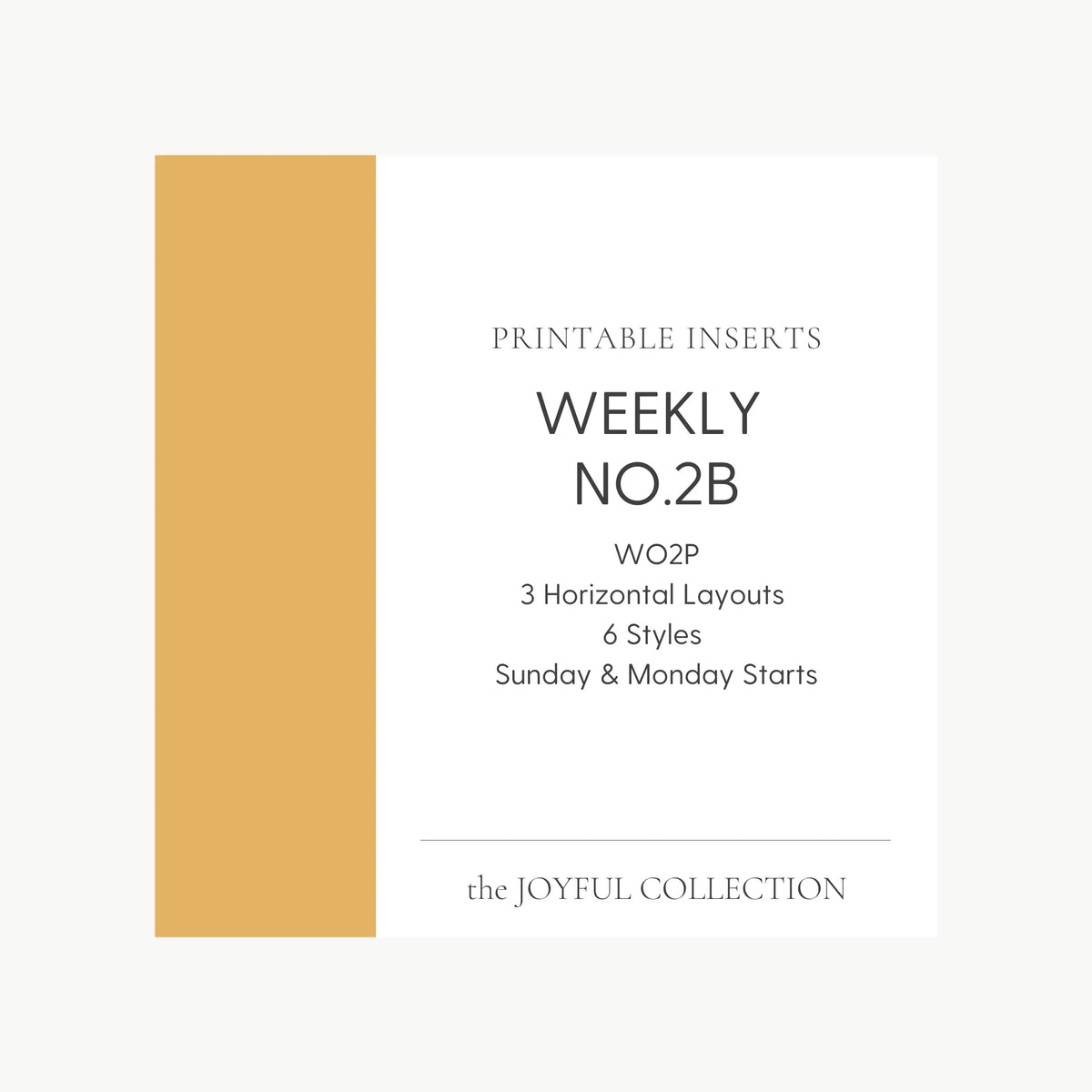 JOYFUL Weekly No.2B | Horizontal