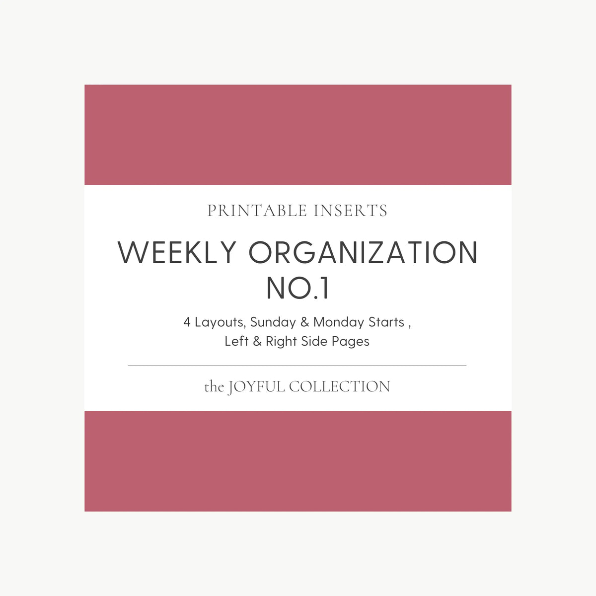 JOYFUL Weekly Organization No.1