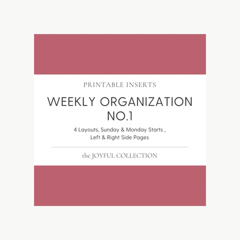 JOYFUL Weekly Organization No.1