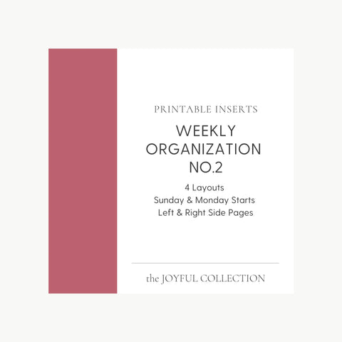 JOYFUL Weekly Organization No.2