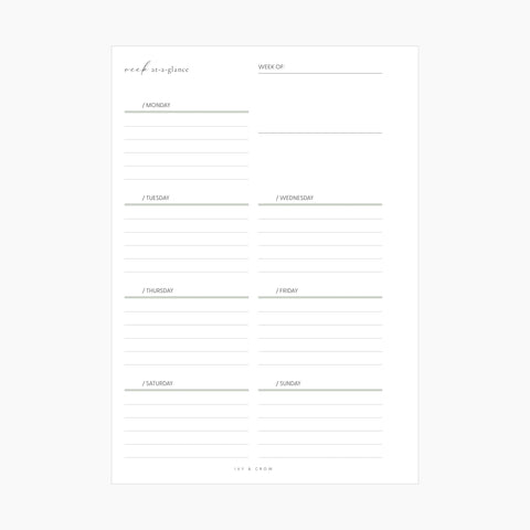 JOYFUL Week At-A-Glance | Style C