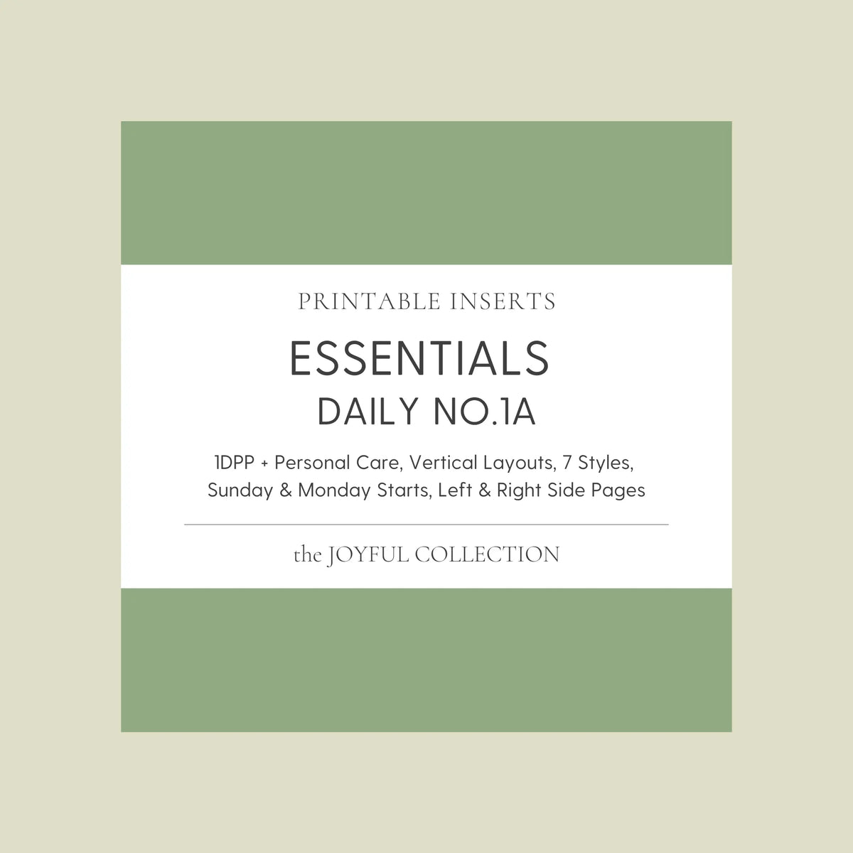 JOYFUL Essentials Daily No.1A